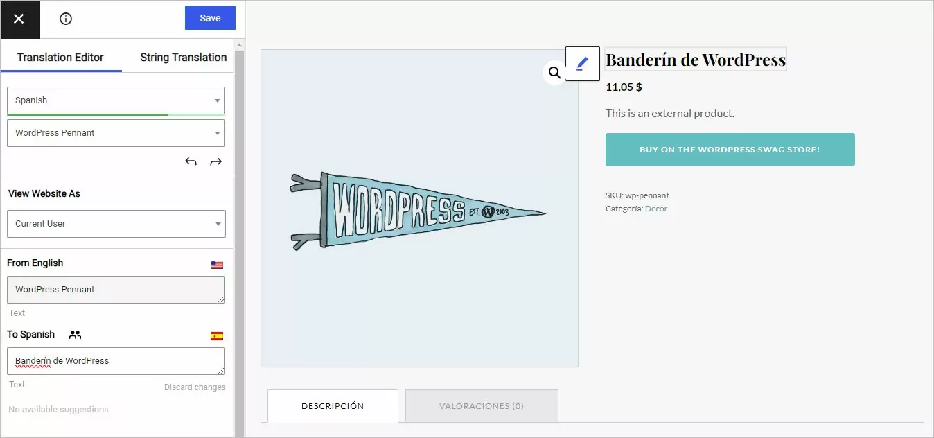 Oxygen WooCommerce Product Block Translation