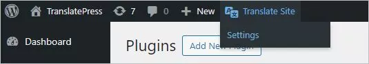 TranslatePress - Multilingual plugin settings