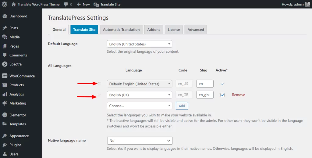 add locale vs language