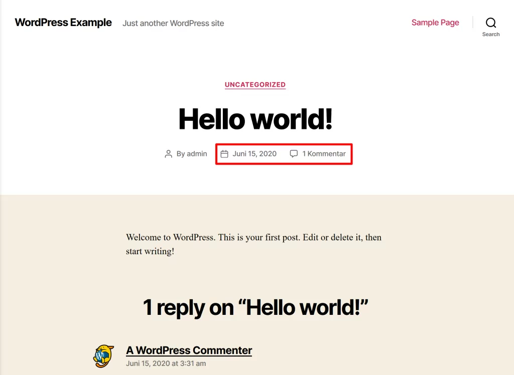 Change WordPress site language