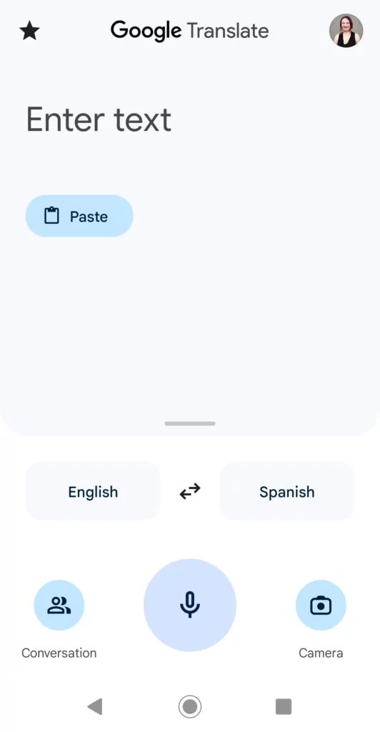 Yandex Translate vs Google Translate: Google Translate mobile app