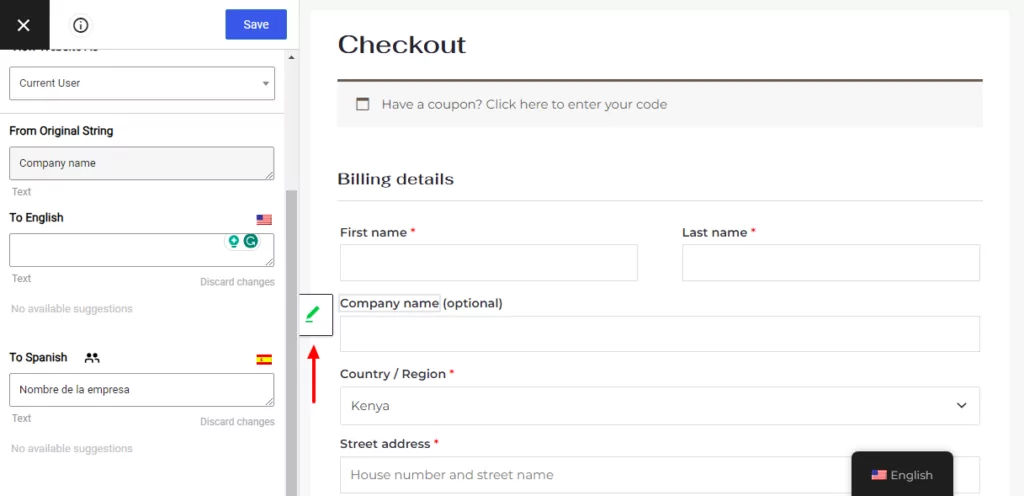 How to translate WooCommerce checkout page