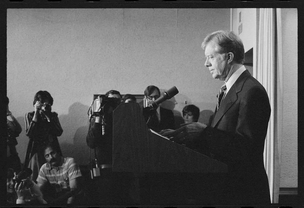 president jimmy carter giving a speech